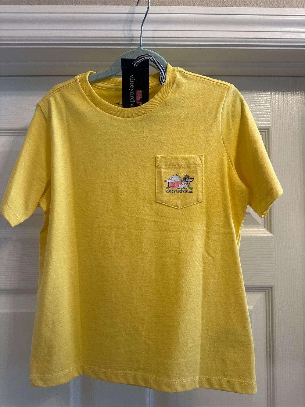 NWT Vineyard Vines Boys' Yellow Pocket Tee Size 7